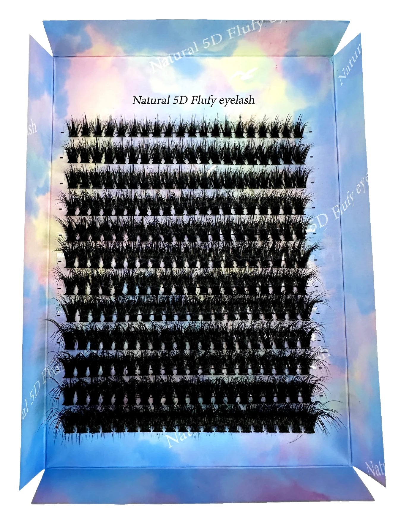 LYBCG 570/640pcs DIY Cluster Eyelash Extensions – Thick, Fluffy & Winged Look