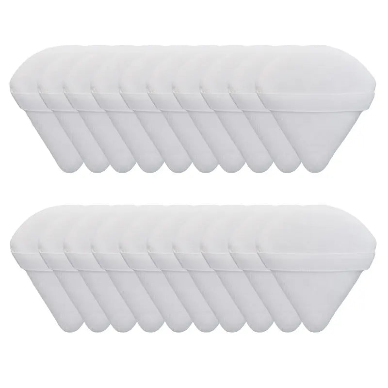 HUAZDS 10/20 قطعة من إسفنجة البودرة المخملية المثلثة - إسفنجة مكياج صغيرة قابلة للغسل