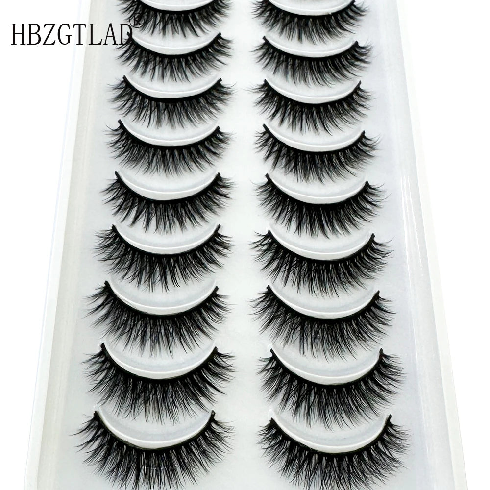LuxuryGlow 10 Pairs Fluffy 3D Mink False Eyelashes – Soft, Dramatic & Reusable