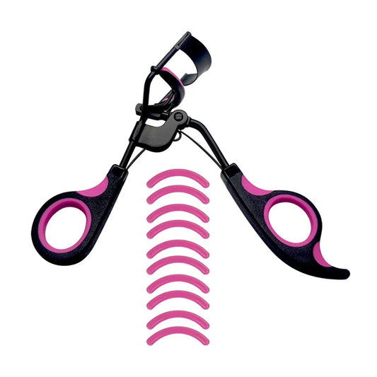 LuxuryGlow Professional Eyelash Curler with 10 Refill Pads – Long-Lasting Curl Tool
