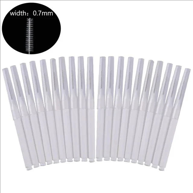 JPNPL 20 minicepillos para cejas y pestañas: aplicadores desechables, flexibles y multiusos