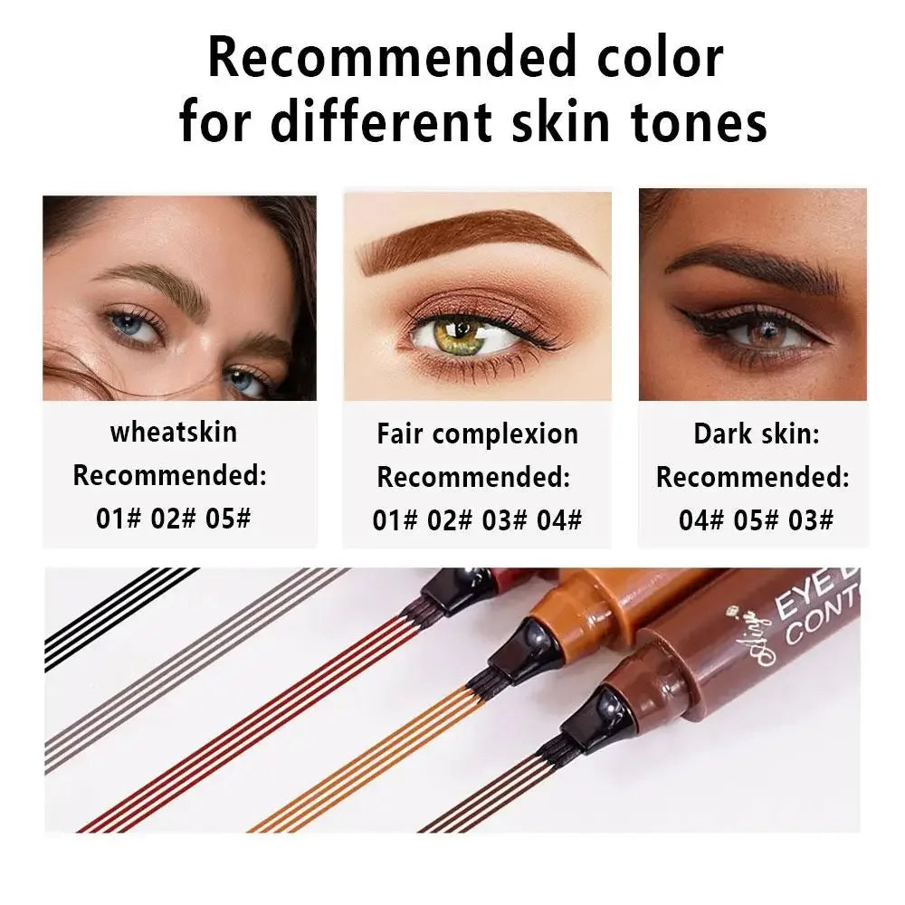 Lápiz líquido para cejas LuxuryGlow resistente al agua: efecto microblading, duradero y natural.