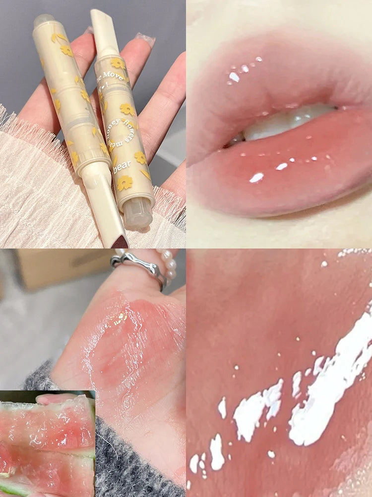 Lápiz labial Gege Bear Honey: labial hidratante en gelatina con acabado brillante.