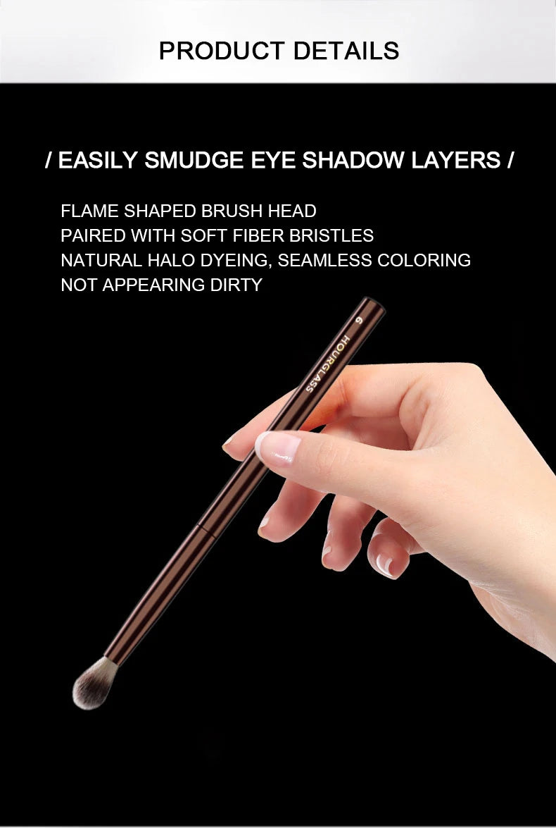 فرشاة دمج مدببة رقم 6 من Hourglass - أداة ظلال عيون ناعمة ولطيفة على البشرة