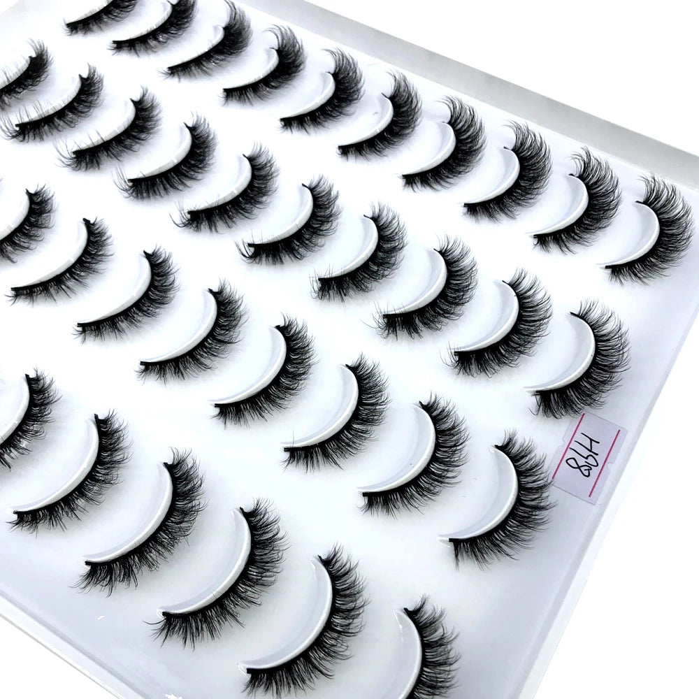 HBZGTLAD 20 Pairs 3D Faux Mink Lashes – Soft, Wispy, Reusable False Eyelashes Set