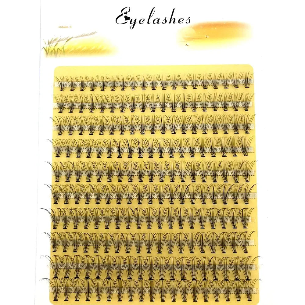 رموش HBZGTLAD 200 مجموعة متنوعة من الحجم - مراوح جاهزة من 10D إلى 80D