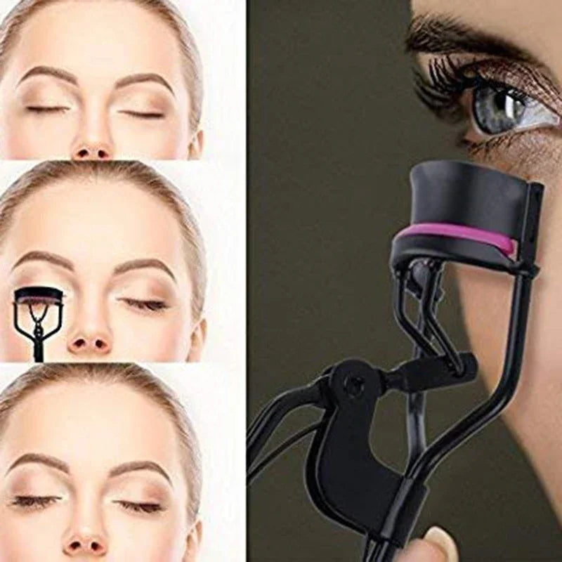 LuxuryGlow Professional Eyelash Curler with 10 Refill Pads – Long-Lasting Curl Tool