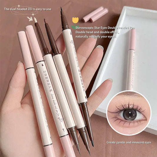 MAXFINE Double-Head Eyeliner Pen – Waterproof Fine Tip & Eye Brightener