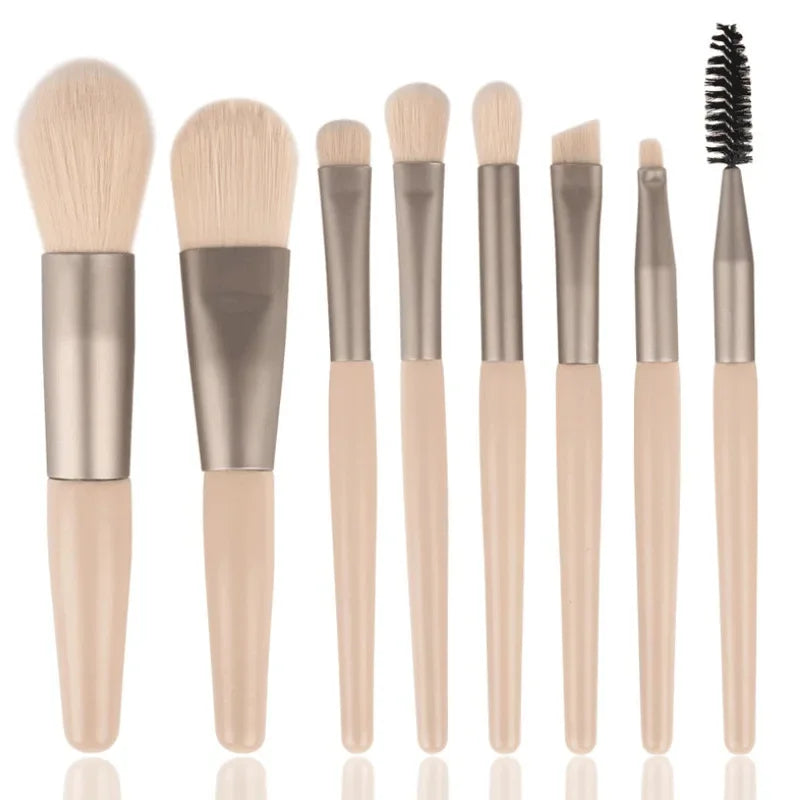 ZXZZS 8-Piece Soft Makeup Brush Set for Foundation, Blush & Eyeshadow