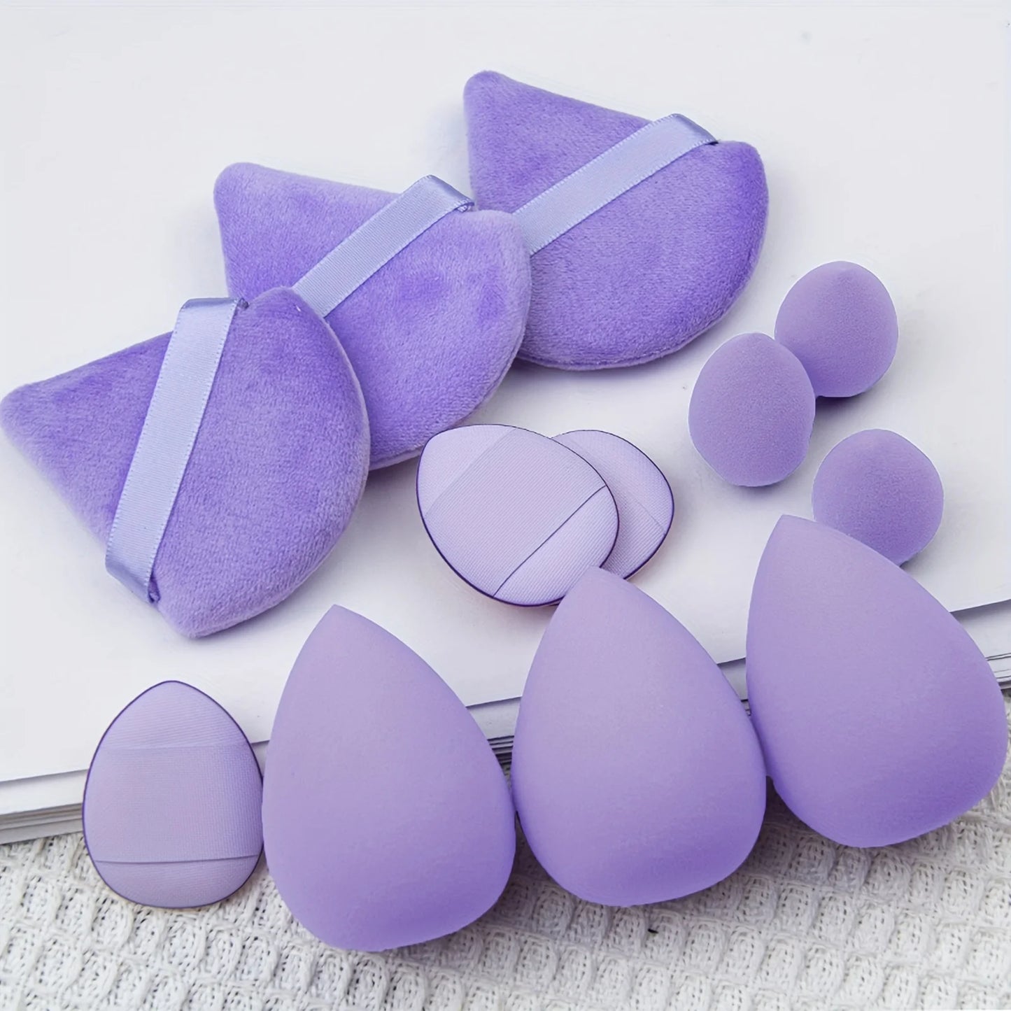 WRDEW 12Pcs Professional Makeup Sponge Set – Soft, Reusable & Versatile Beauty Blenders for Foundation, Powder & Blush