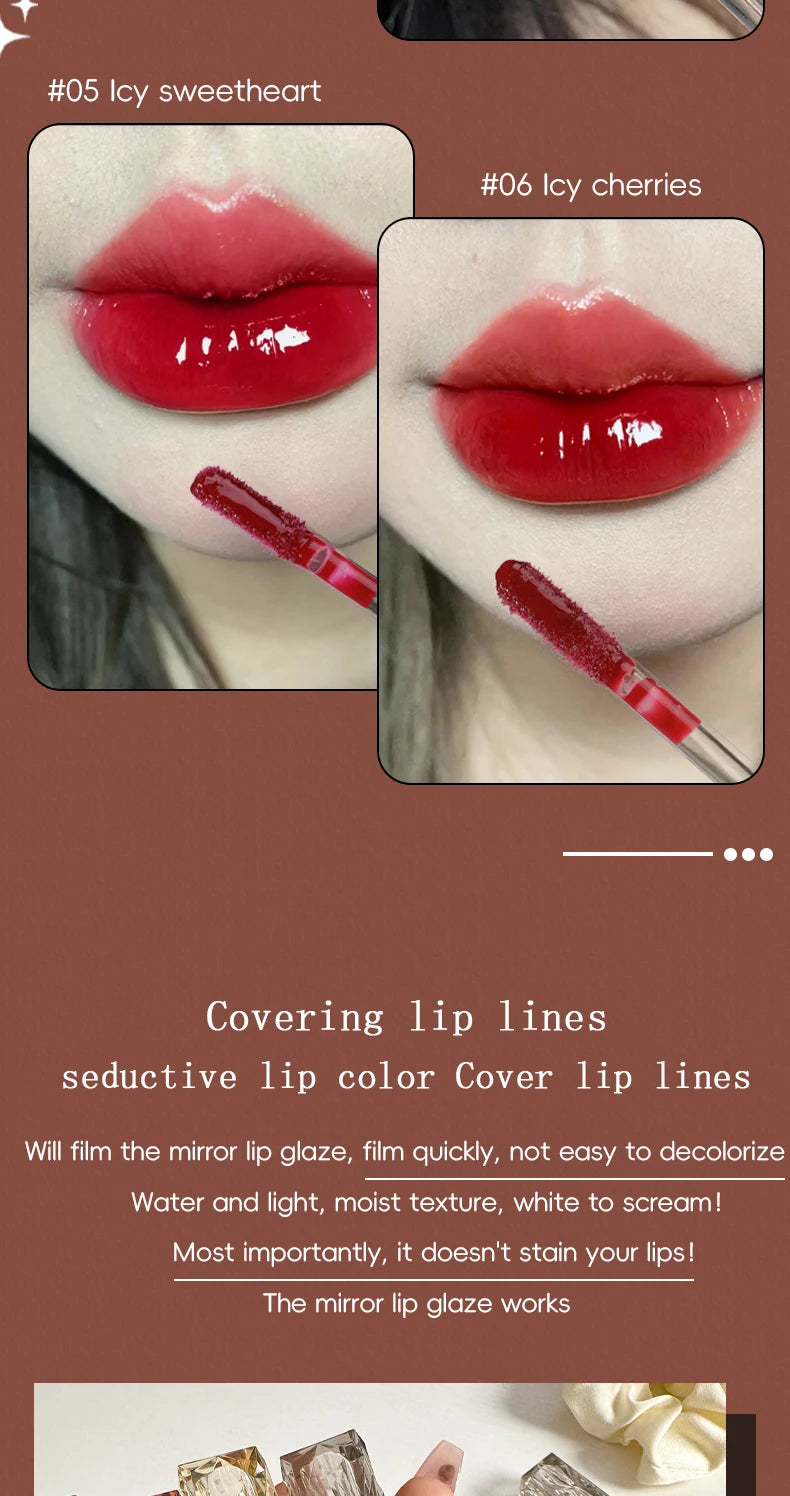 Brillo de labios MAXFINE Mirror: brillo transparente de larga duración, hidratante y resistente al agua con efecto halo.