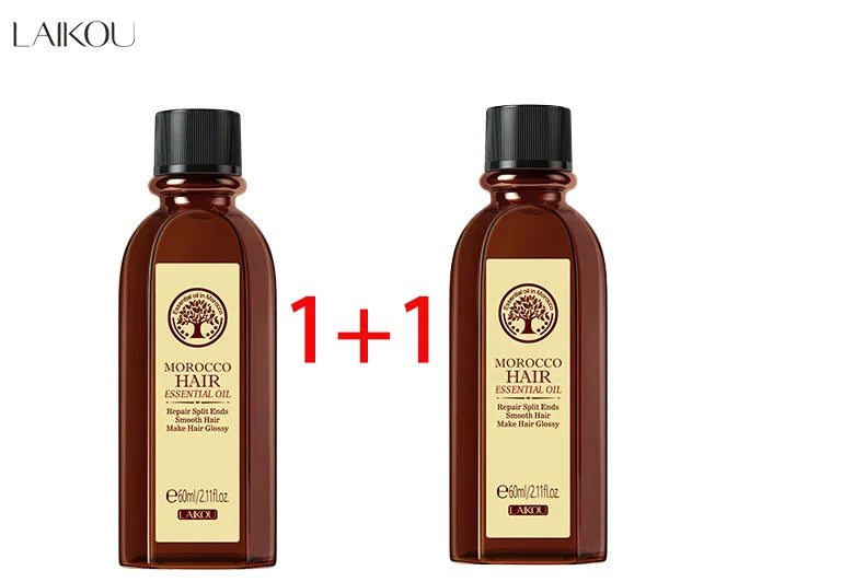 Aceite capilar de argán marroquí LAIKOU – Sérum nutritivo reparador para cabello seco (60 ml)