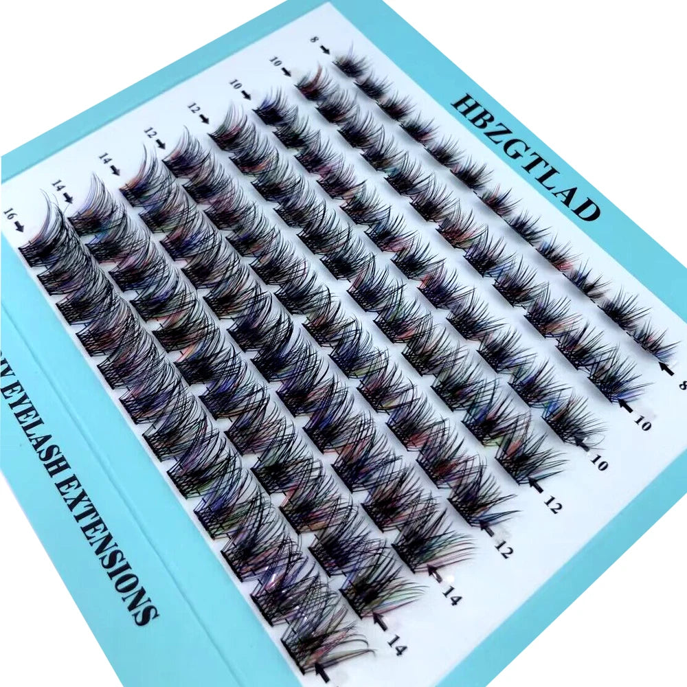 رموش صناعية من HBZGTLAD - تجعيدات على شكل حرف D، طول مختلط، مظهر طبيعي من HBZGTLAD