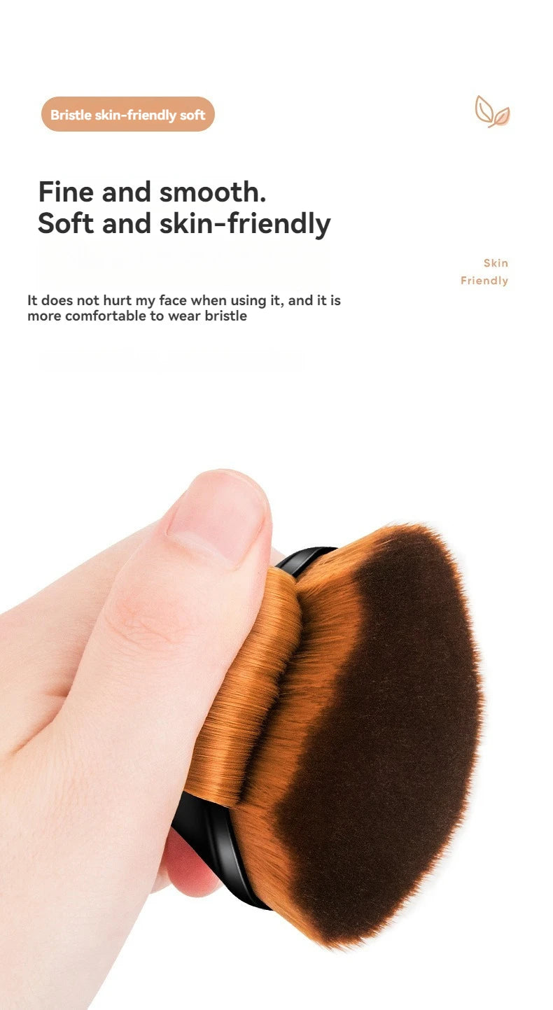 Brocha de maquillaje LuxuryGlow Magic Foundation: fibra suave de alta densidad y portátil
