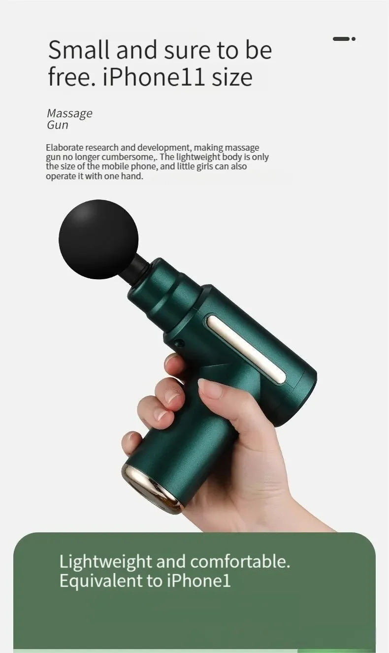 Pistola de masaje fascial eléctrica LuxuryGlow: relajación muscular profunda con pantalla