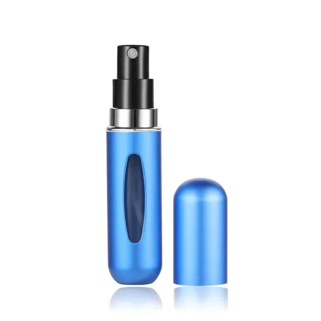 LuxuryGlow Portable Bottom Fill Perfume Spray Bottle 5ml/8ml | Refillable Travel Atomizer