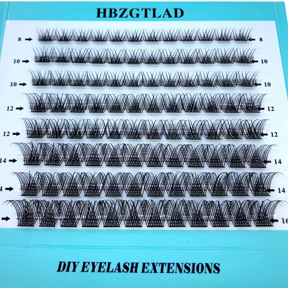 رموش صناعية من HBZGTLAD - تجعيدات على شكل حرف D، طول مختلط، مظهر طبيعي من HBZGTLAD