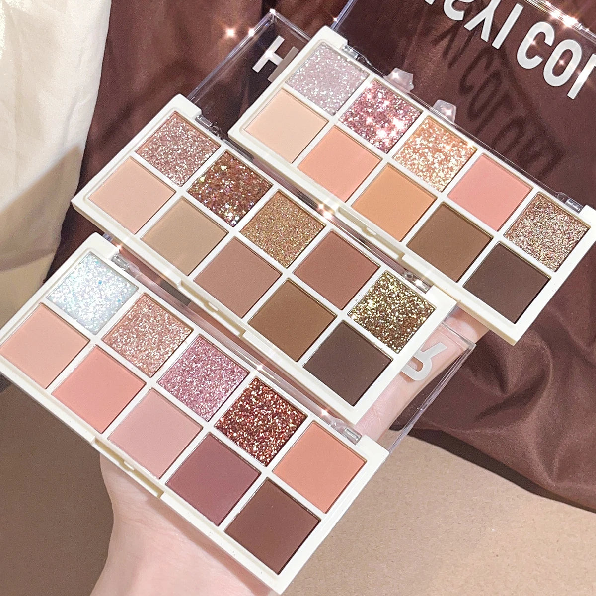 HISYI 10-Color Eyeshadow Palette – Matte, Shimmer & Glitter Waterproof Long-Lasting