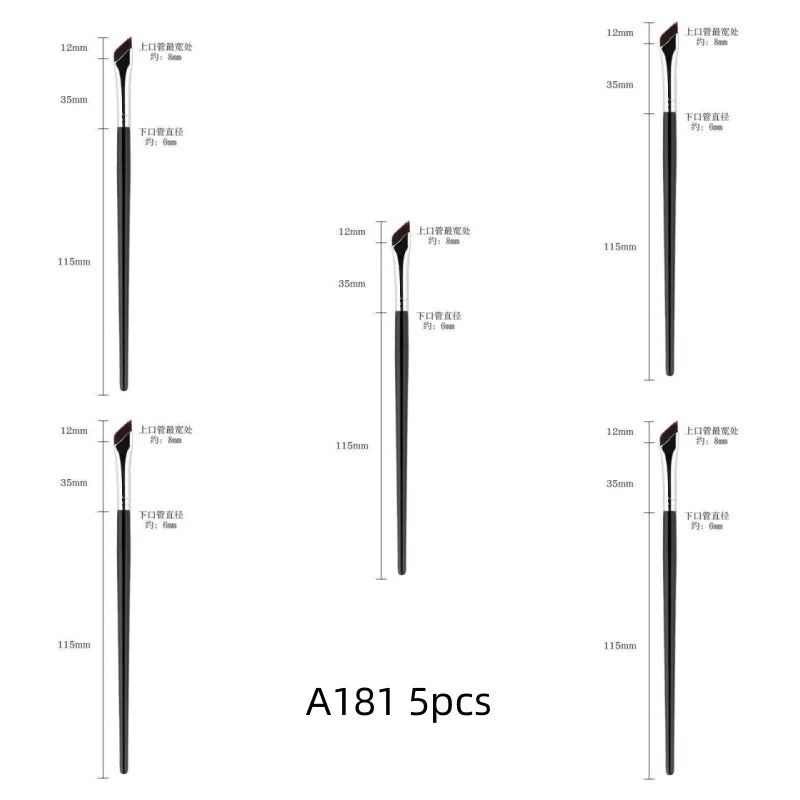LuxuryGlow Ultra-Thin Angled Eyeliner & Eyebrow Brush | Precision Makeup Tool