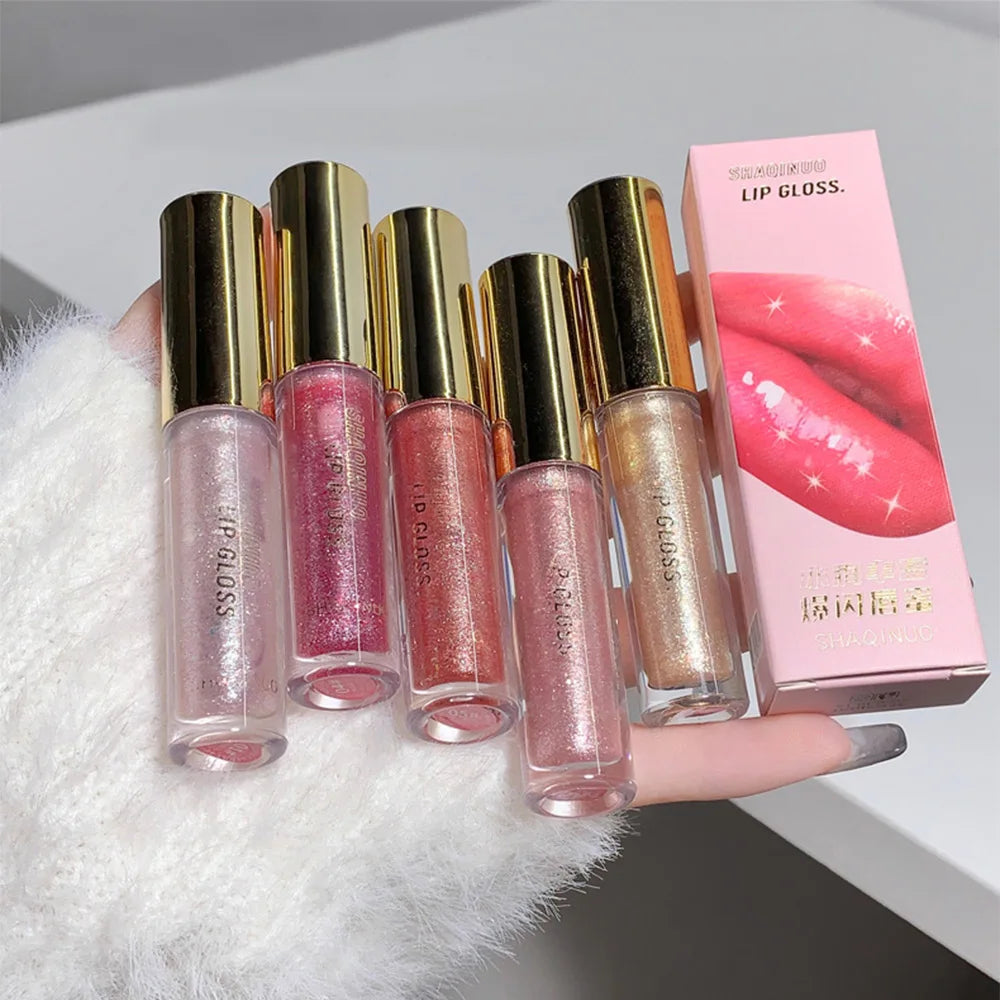 Brillo labial brillante SHAQINUO: hidratante, con un brillo intenso y un brillo sutil.