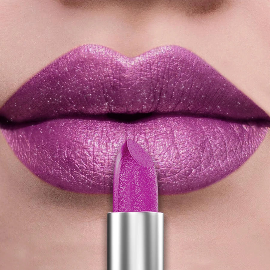 Labial metálico KAFURUX: 21 tonos brillantes y brillo duradero
