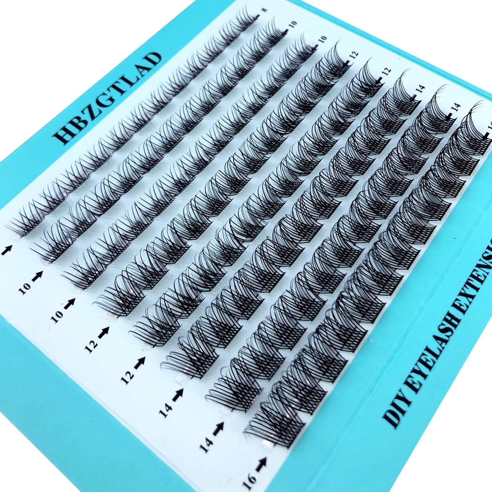 رموش صناعية من HBZGTLAD - تجعيدات على شكل حرف D، طول مختلط، مظهر طبيعي من HBZGTLAD