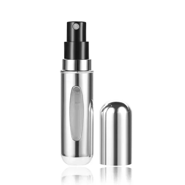 LuxuryGlow Portable Bottom Fill Perfume Spray Bottle 5ml/8ml | Refillable Travel Atomizer