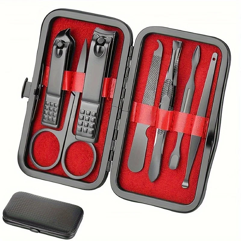 LuxuryGlow 7–24PCS Professional Nail Clippers Kit | Stainless Steel Grooming Set for Men & Women