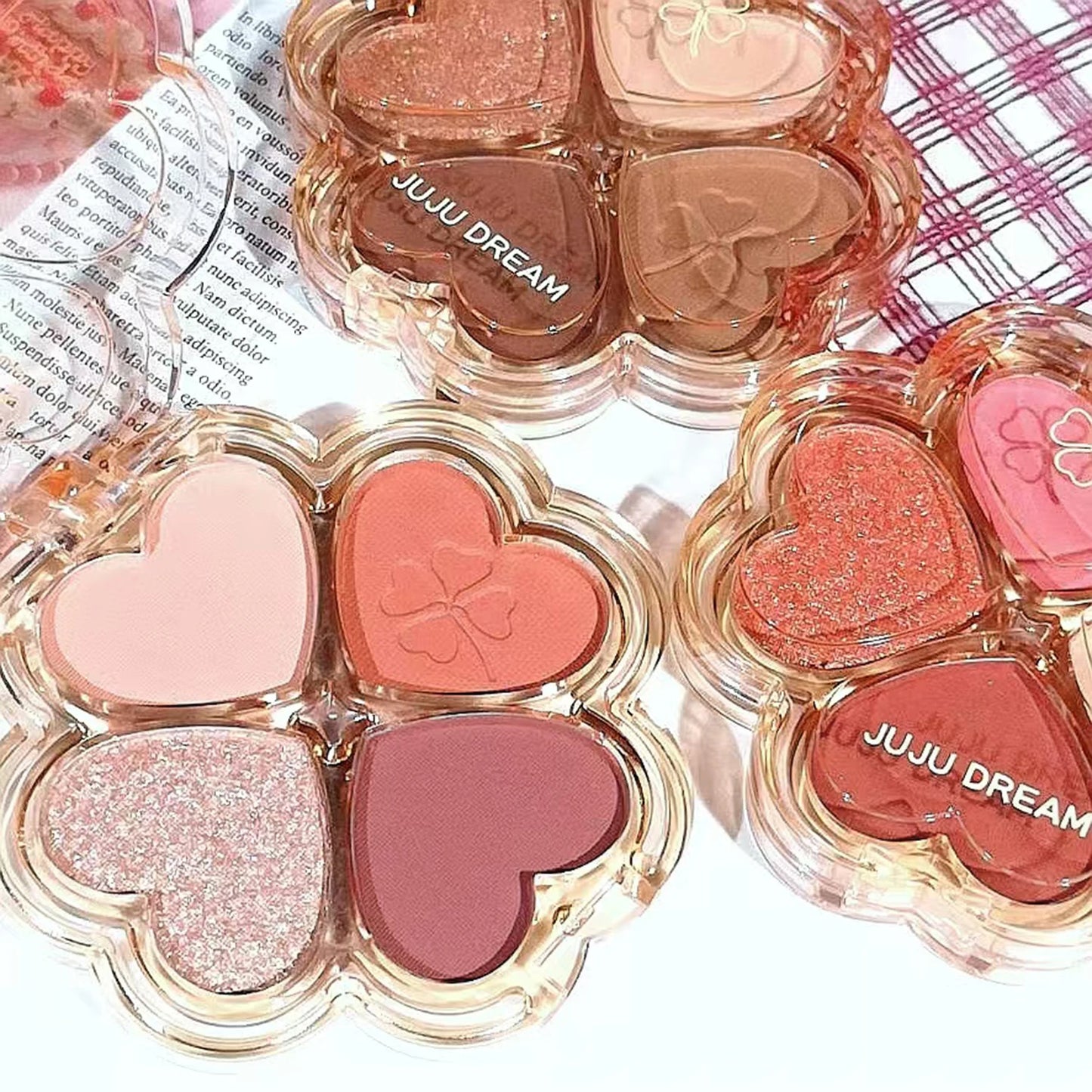 لوحة ظلال العيون دريم لاكي كلوفر من جوجو، 4 ألوان - ألوان مطفية ولامعة ومقاومة للماء