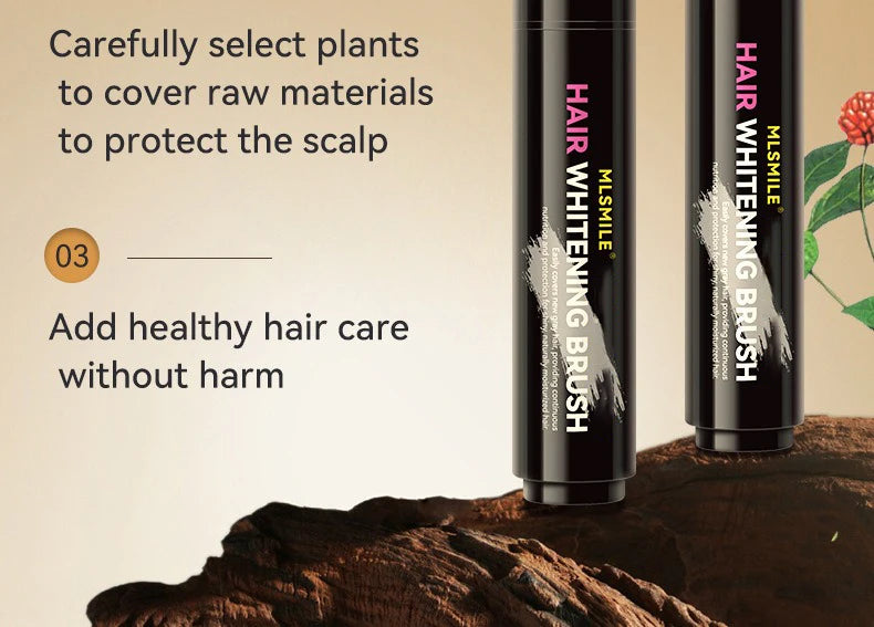 LuxuryGlow Disposable Hair Color Brush Stick – Temporary White Hair Concealer with Natural Plant Extracts (20ml)