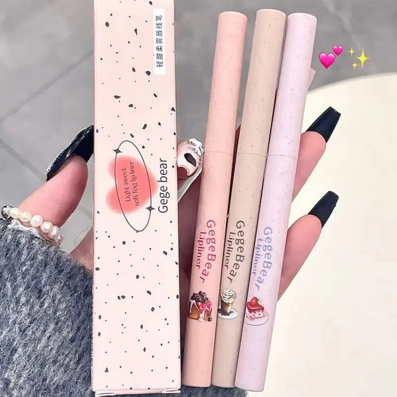Delineador de labios mate Gege Bear Nude: lápiz aterciopelado resistente al agua y de larga duración 