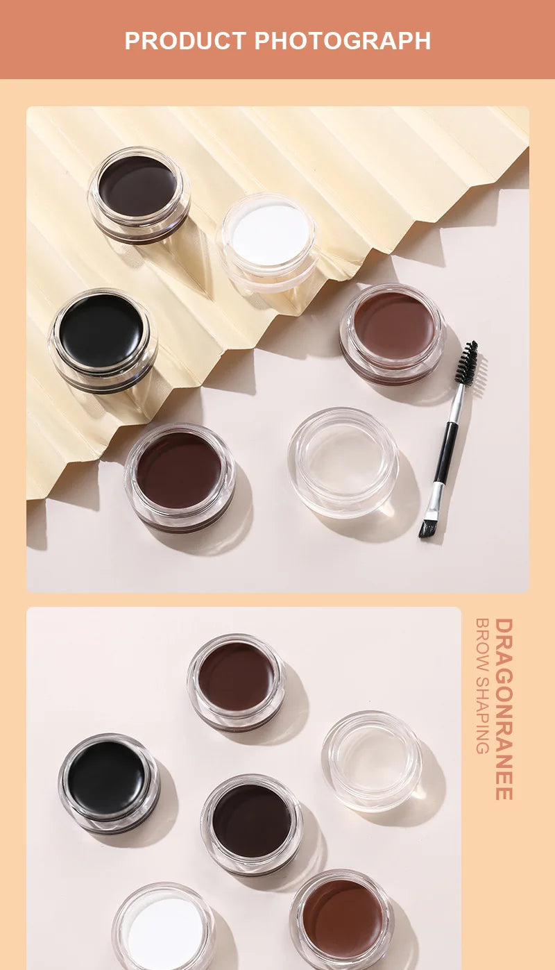 Dragon Ranee 6-Color Eyebrow Styling Cream – Long-Lasting Waterproof Brow Gel