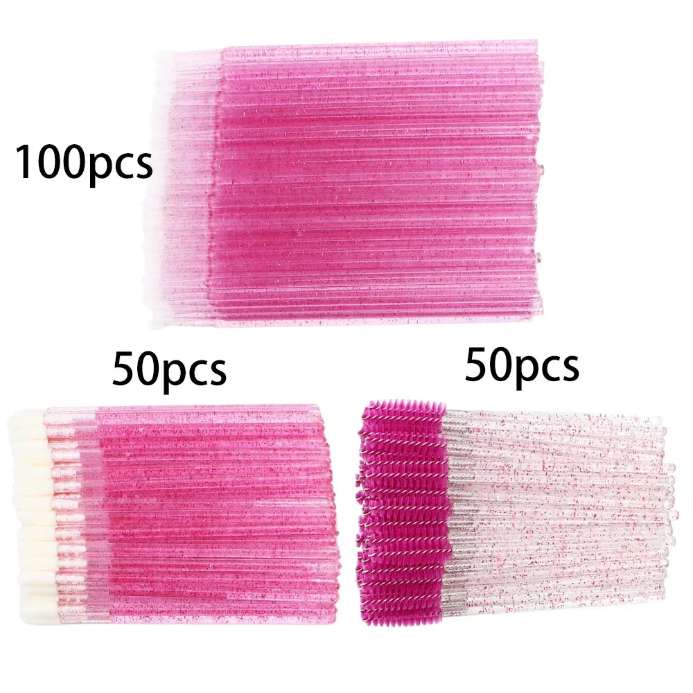 Juego de 200 pinceles desechables para rímel, labios, microcepillo, hisopo aplicador para extensiones de pestañas y cejas, herramientas de maquillaje.