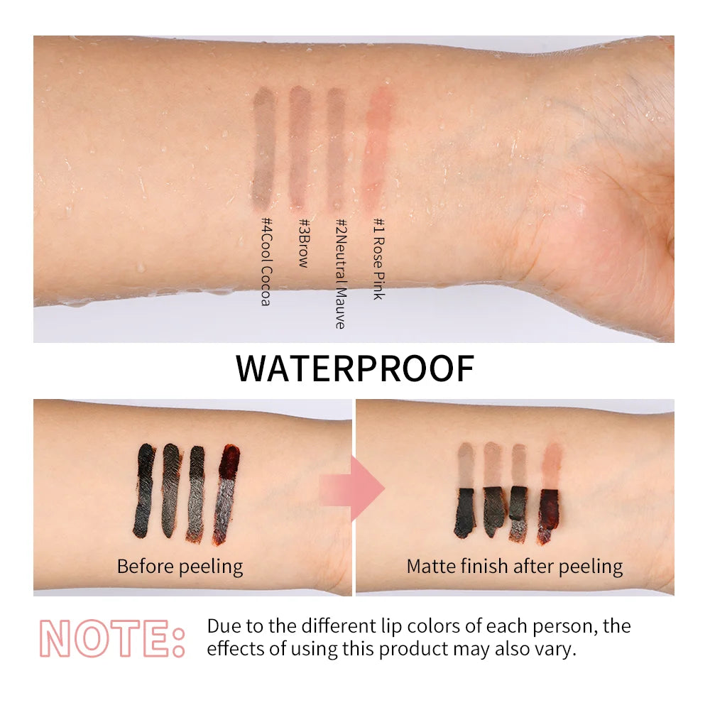 Delineador de labios Peel-Off Tattoo de ibcccndc: tinte mate resistente al agua y de larga duración