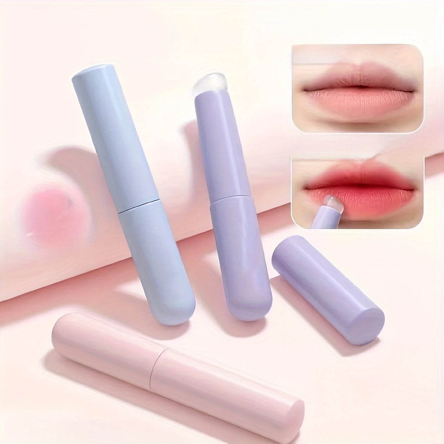 WRDEW Silicone Lip Brush with Cap | Portable Lipstick & Balm Applicator