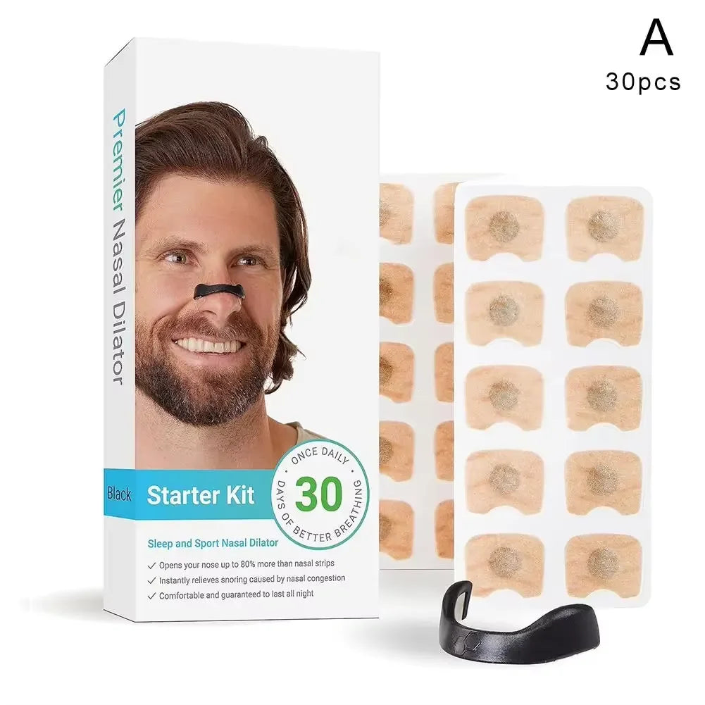 Kit de inicio de dilatadores nasales LuxuryGlow: ayuda para dormir y evitar los ronquidos para hombres y mujeres