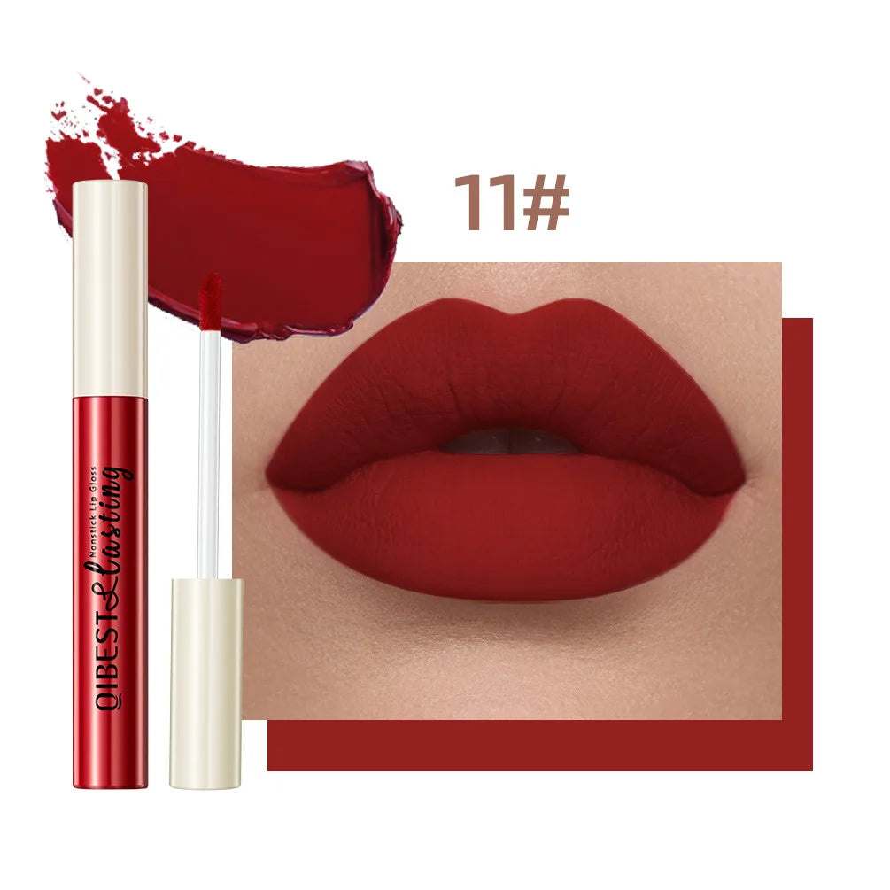 QiBest Matte Liquid Lipstick – Long-Lasting, Smudge-Proof, Velvet Finish