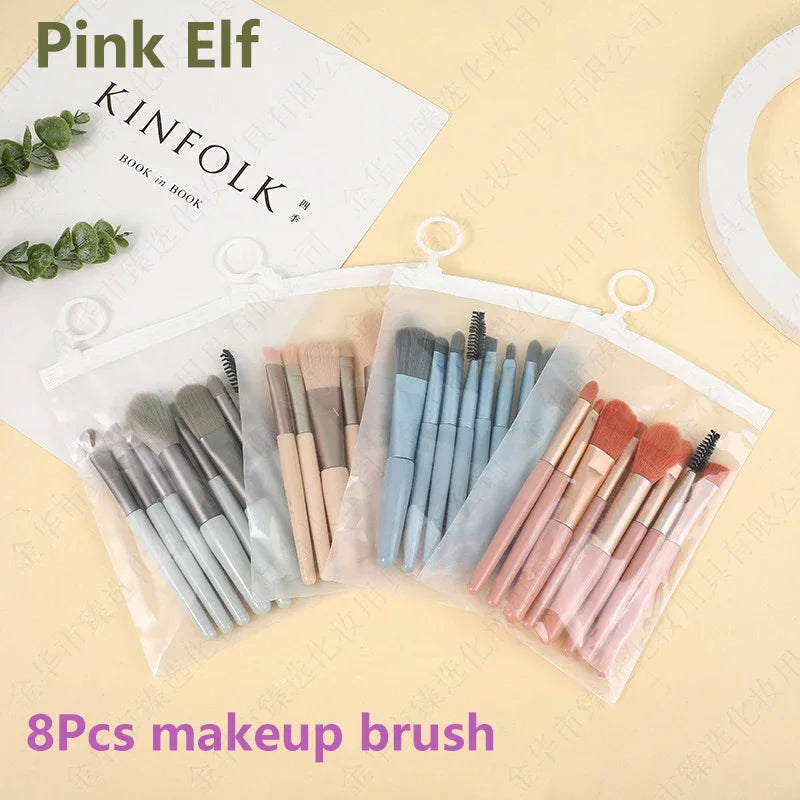 ZXZZS 8-Piece Soft Makeup Brush Set for Foundation, Blush & Eyeshadow