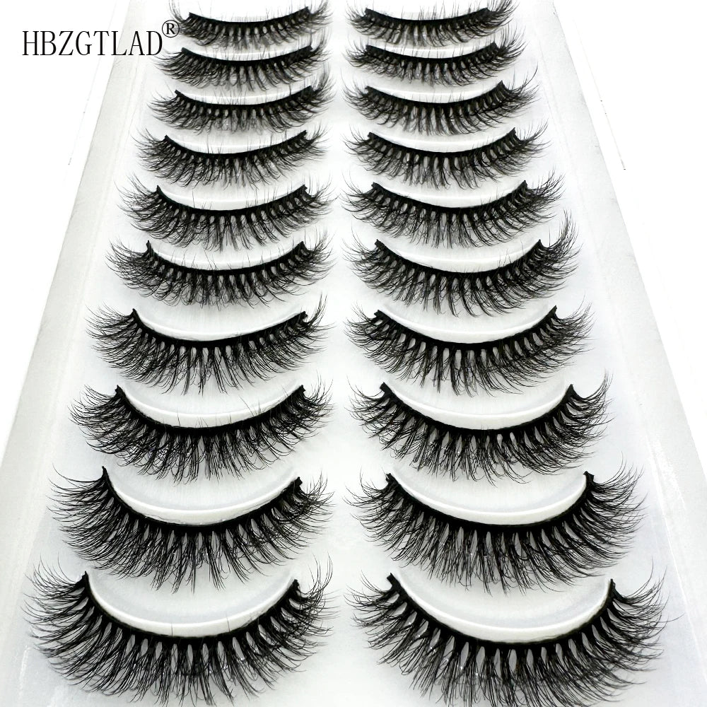 LuxuryGlow 10 Pairs Fluffy 3D Mink False Eyelashes – Soft, Dramatic & Reusable