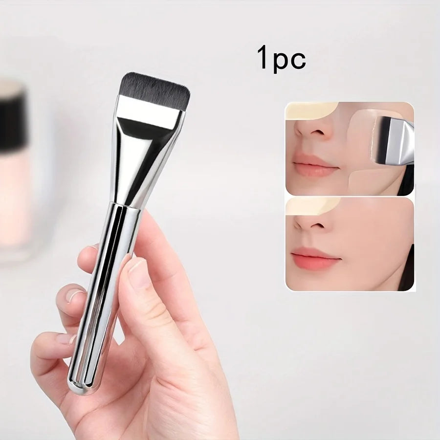 Brocha coreana ultrafina LuxuryGlow para base de maquillaje: herramienta perfecta para aplicar prebase y corrector
