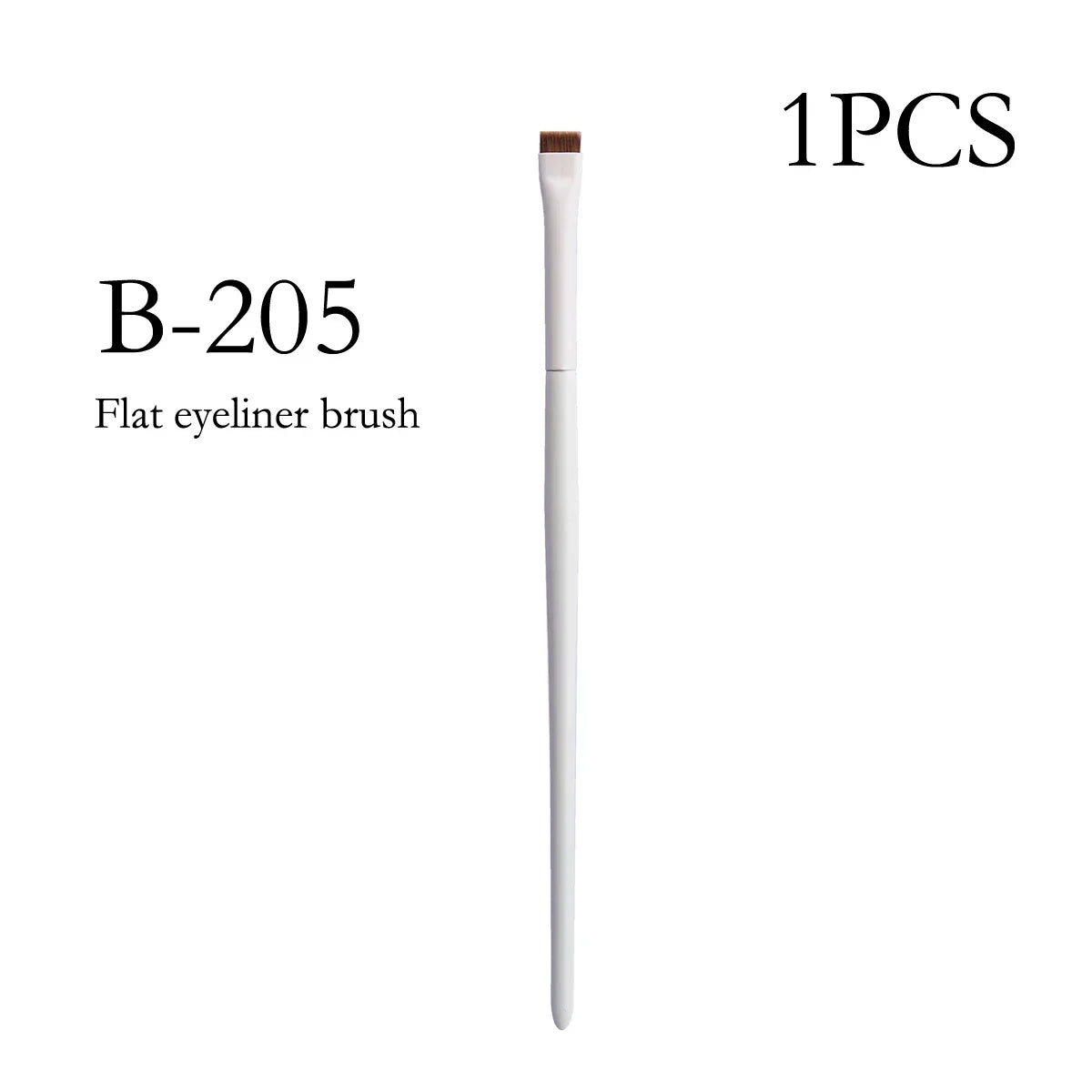 WOKO Ultra-Thin Precision Blade Eyeliner & Eyebrow Brush – White Wooden Handle