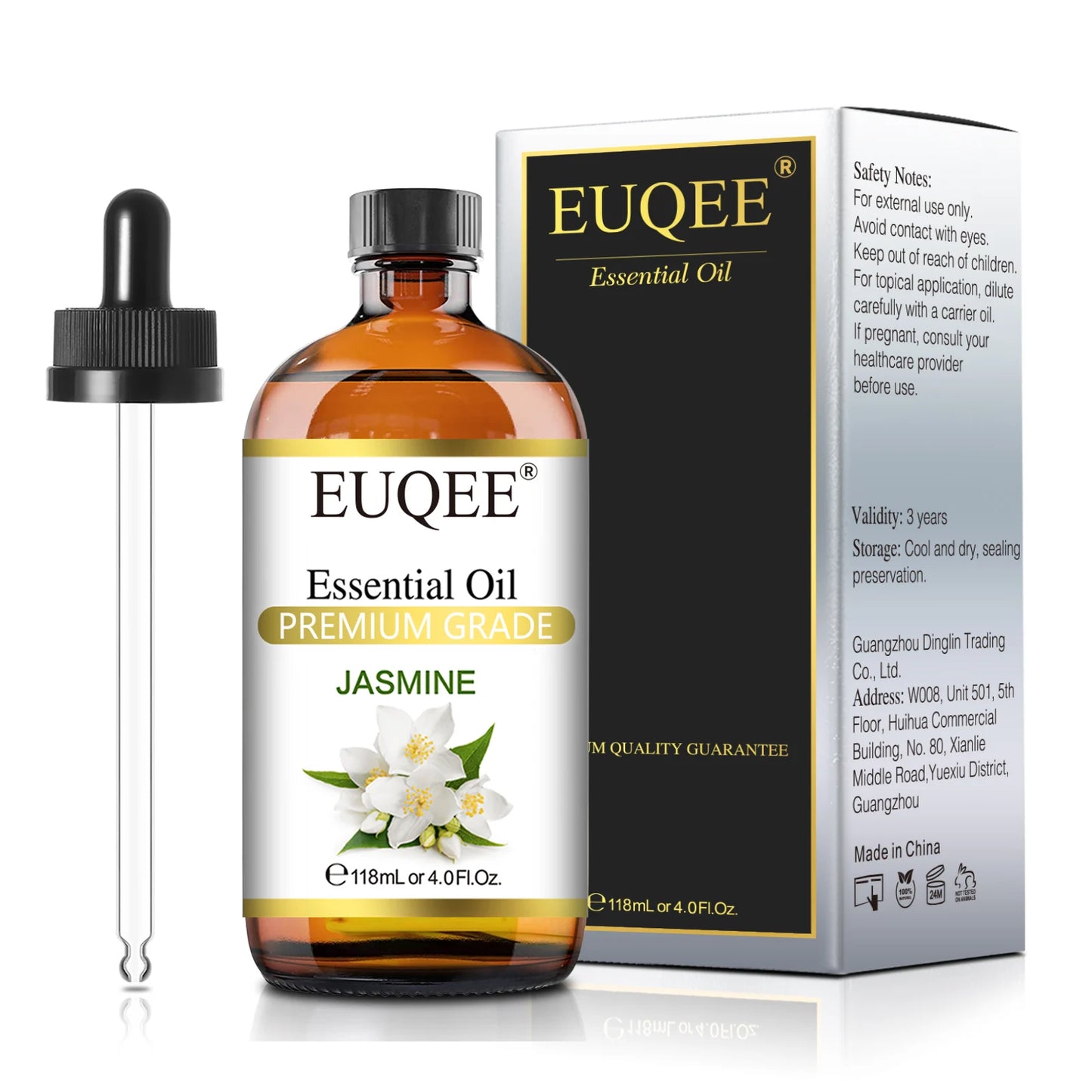 EUQEE 118ml Pure Essential Oil – Aromatherapy Diffuser Blend with Palo Santo, Lavender, Vanilla & More C120