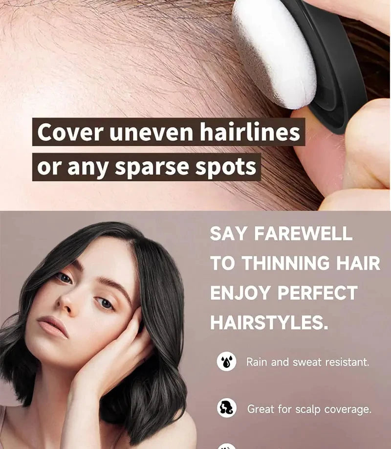 Polvos de lujo para la línea del cabello, resistentes al agua y con brillo: 14 colores para cubrir y corregir raíces (4 g)
