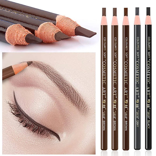 مجموعة أقلام الحواجب الاحترافية Microblading من LuxuryGlow، مكونة من 5 قطع - مقاومة للماء وطويلة الأمد