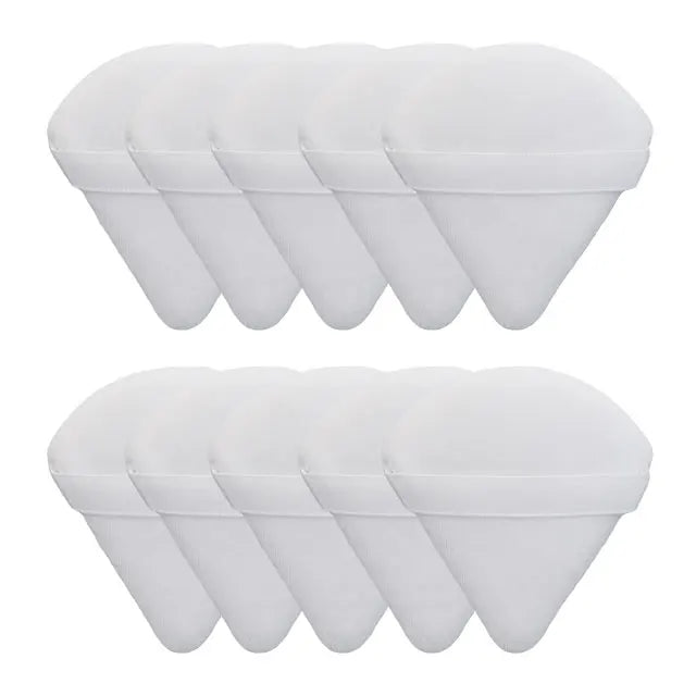 HUAZDS 10/20 قطعة من إسفنجة البودرة المخملية المثلثة - إسفنجة مكياج صغيرة قابلة للغسل