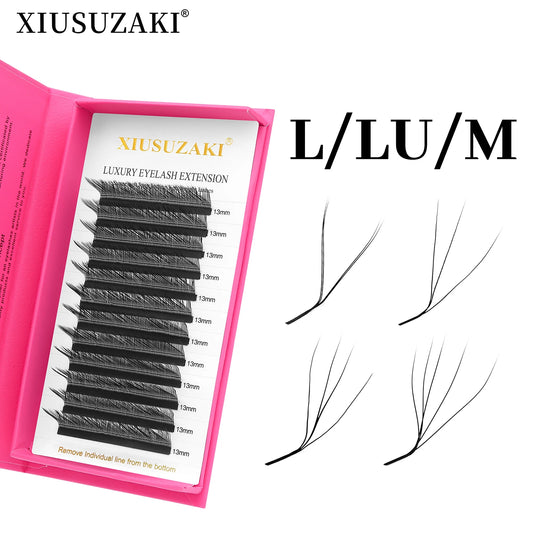 XIUSUZAKI YY 3D/4D/5D W Eyelash Extensions – L/LU/M Curl Soft Mink Volume Fans C30
