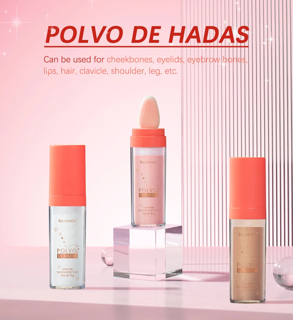 بودرة هايلايتر لاكيرين فيري جلو ثلاثية الألوان - وردي، ذهبي، برونزي لامع