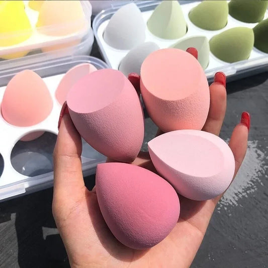 مجموعة إسفنجات مكياج LuxuryGlow - 4/8 قطع من إسفنجات التجميل الناعمة لقاعدة مثالية