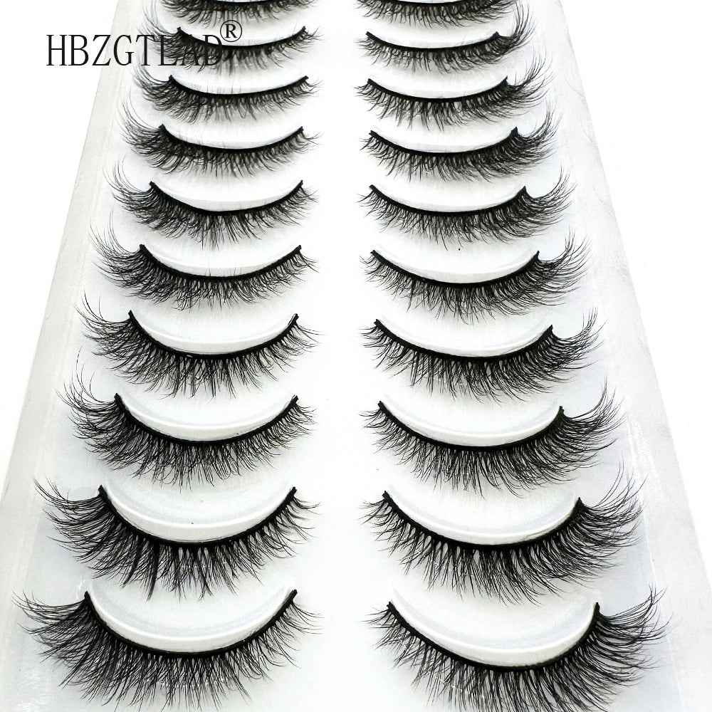 LuxuryGlow 10 Pairs Fluffy 3D Mink False Eyelashes – Soft, Dramatic & Reusable