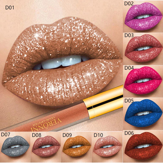 LuxuryGlow 15-Color Glitter Liquid Lipstick Set – Long Lasting, Waterproof & Shiny Lip Gloss